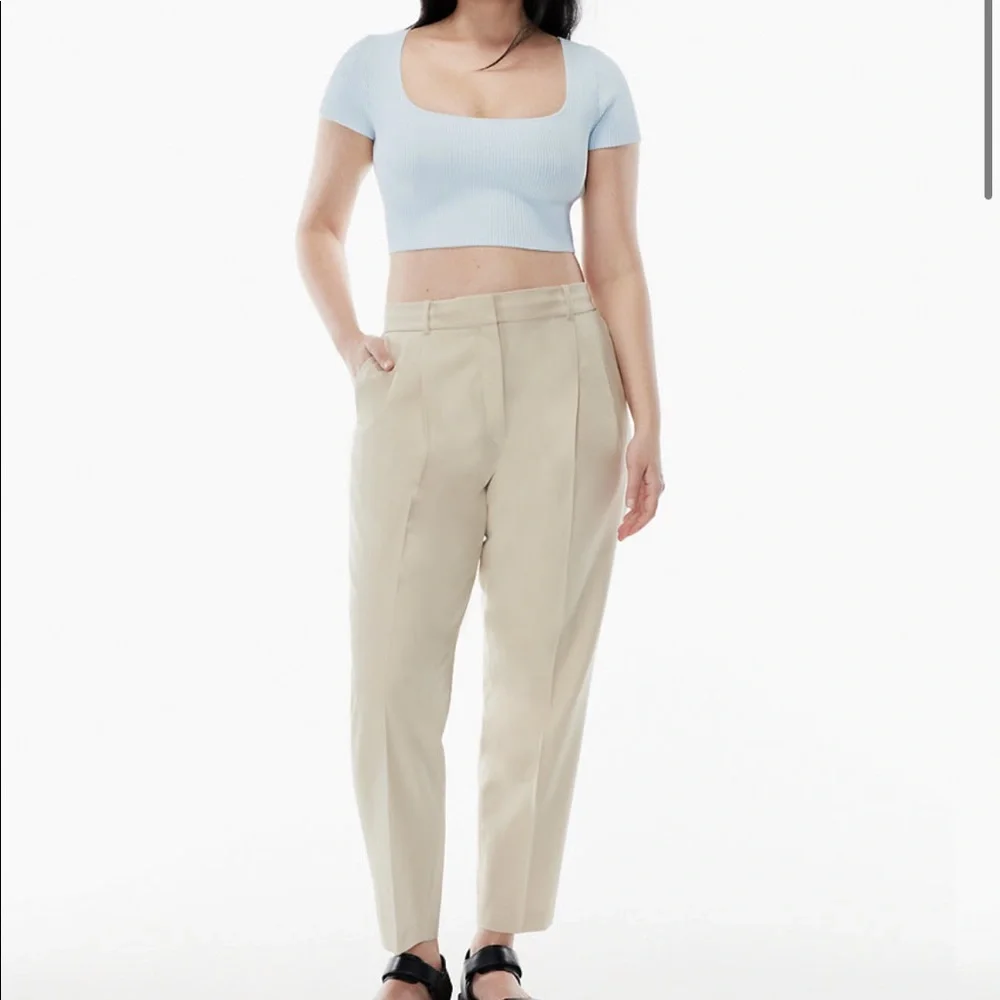 COPY - Aritzia color fluid blue Sculpt Knit Squareneck Top - Picture 5 of 7